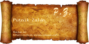 Putnik Zalán névjegykártya